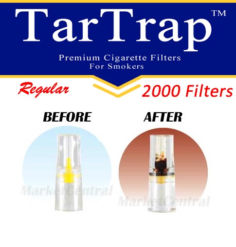TarTrap Disposable Cigarette Filters - Bulk Economy Pack (2000 Per Pack)