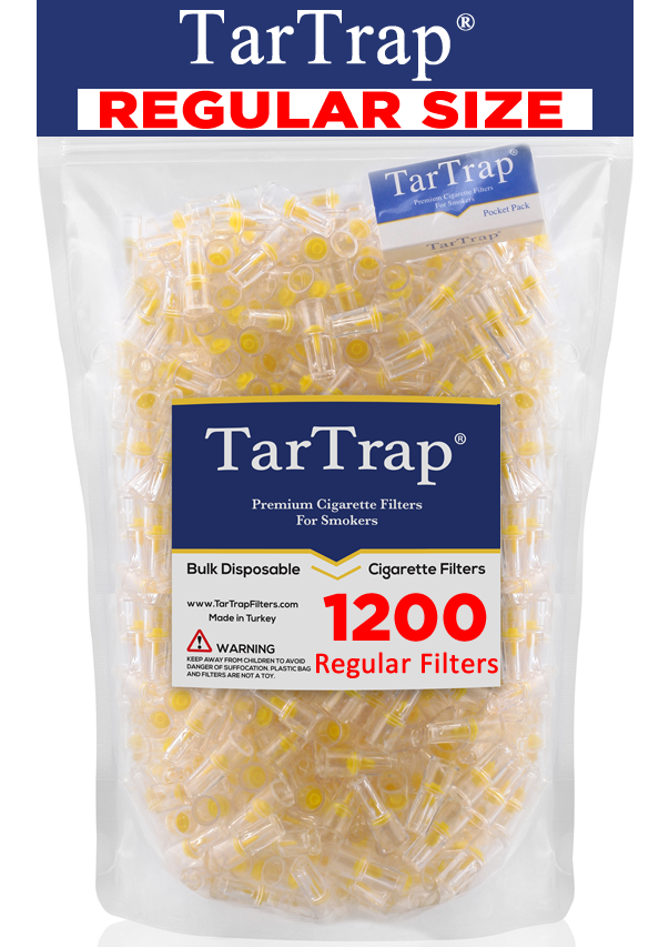 TarTrap Disposable Cigarette Filters - Bulk Economy Pack (1200 Per Pack)