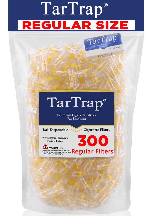 TarTrap Disposable Cigarette Filters - Bulk Pack (300 Per Pack)